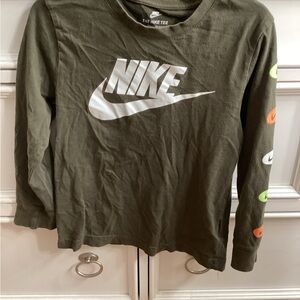 Nike Kids Long Sleeve Shirt - Olive Green